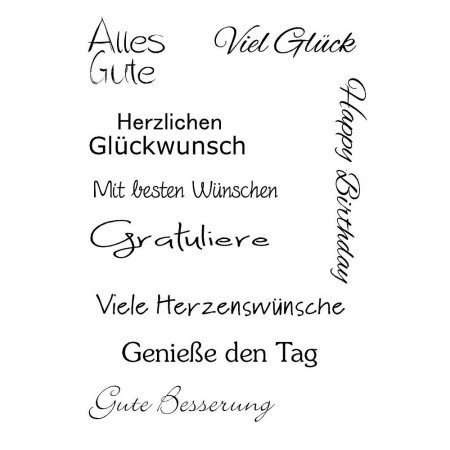 Stempel Clear, Geburtstag 3, A7 / 74 x 105 mm, 9 - teilig, transparent von efco