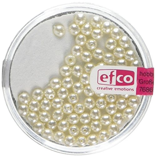 efco Glas Wachsperlen, 3 mm 75 Pcs. Weiß von efco