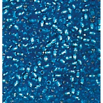 efco Indianerperlen Silbereinzug ø 2,2mm hellblau 17 g, Rocailles, Perlen, blau von efco