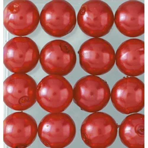 efco – Wachs Perlen, Kunststoff, rot, 4 mm Durchmesser, 125-piece von efco