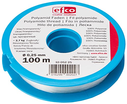 Efco Zugkraft-Faden, Polyamid, 2,7 kg, 0,25 mm Durchmesser, 100 m, transparent von efco