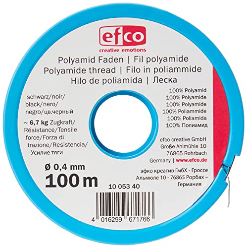 Efco Zugkraft Gewinde, Polyamid, schwarz, 6,7 kg, 0,4 mm Durchmesser, 100 m von efco