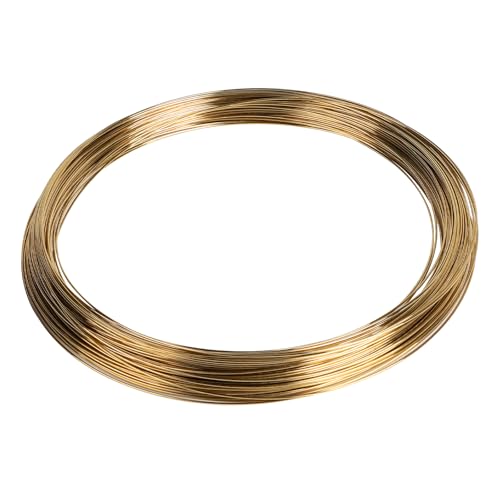 EFUTURETIME Messingdraht 1,0mm x 50m, Kupferdraht aus Messing, Brass Wire zum Ornamentweben, Dekorieren, Modellieren und Löten, Gold von efuturetime