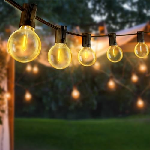 19M LED Lichterkette Außen Strom G40 Glühbirnen Garten Beleuchtung Balkon für Terrasse Party Lichterketten Aussen IP44 Wetterfest String Lights Aussenlichterkette Pavillon v715023 von eisaro