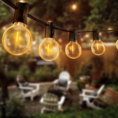 Lichterkette Outdoor, 19M LED Lichterkette Außen mit 30+3 G40 Lichterkette Glühbirnen Plastik, Lichterkette Außen/Innen für Garten Balkon Terrasse Party Camping v715018 von eisaro