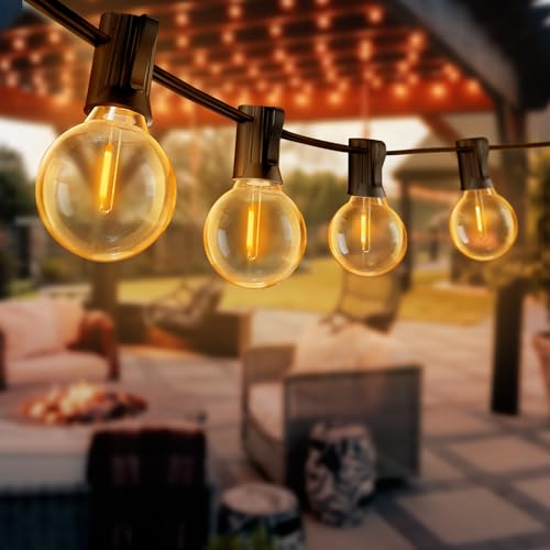 eisaro 19M Lichterkette Outdoor LED Außen Lichterkette Aussen Strom mit 30+3 Glühbirnen IP44 Wasserdicht Bruchsicheren Warmweiß Balkon Lichterketten für Hinterhof Terrasse Garten Hochzeit v715009 von eisaro