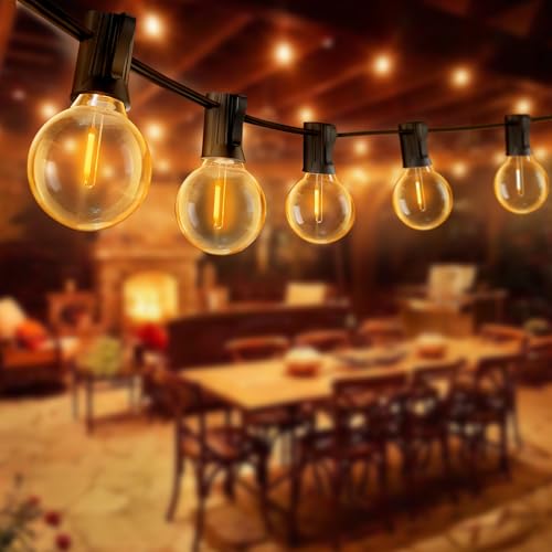 eisaro Lichterkette LED Außen Strom Outdoor: 19M G40 Glühbirnen Garten Beleuchtung Balkon für Terrasse Party Lichterketten Aussen IP44 Wetterfest Pavillon String Lights Aussenlichterkette v715020 von eisaro