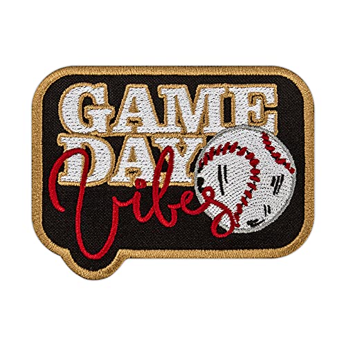 EMBROVERSE Game Day Vibes Patch - Baseball Fans Sport Emblem - Gestickte Aufbügler - Größe: 8,9 x 6,6 cm von embroverse