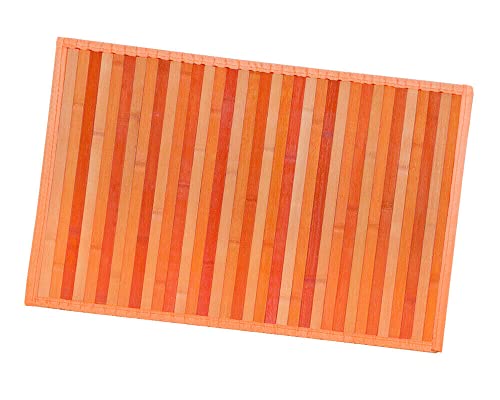 Tischset aus amerikanischen Bambus, Frühstück aus Bambus, schmutzabweisend, Modell Bamboo, Tischdecke, 30 x 43 cm, Orange von emmevi