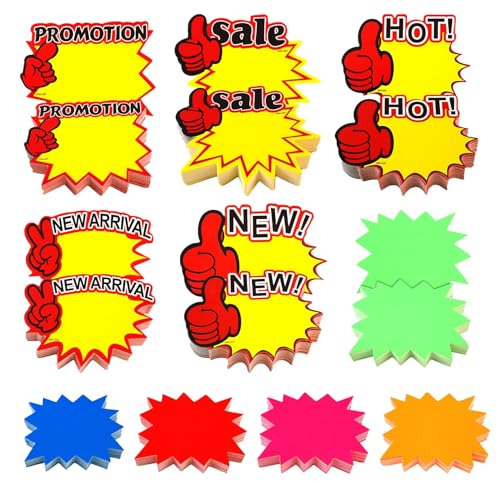 500 Stück Preisschilder,Fluoreszierende Zeichen Platzen Papier,Zeichen Price Stickers für Supermärkten,Geschäft,Ladengeschäft Party Favors von enithElite