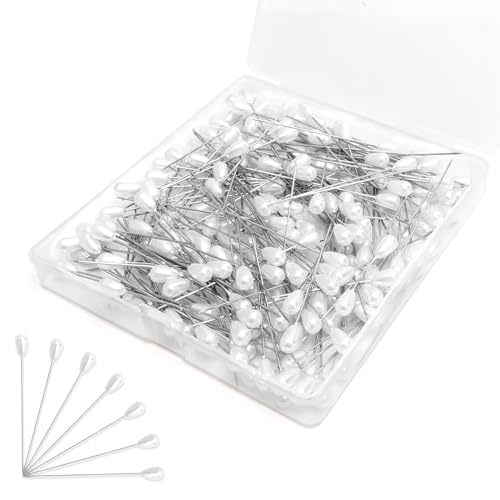 200 Hochzeitsblumen-Nähnadel,Quiltnadeln Schneiderin Pins,Nähnadeln Stecknadeln,Perlenkopfnadeln,Lange anstecknadeln Sewing pins,gerade Nadeln Blume Perle Pins Nähen Pins Hochzeit Pins von enithElite