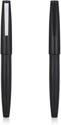 2 PCS Jinhao 80 schwarz gebürsteter Faser Füllfederhalter mit Tinten-Konverter, Iridium feine Feder Schreibfeder Set von erofa