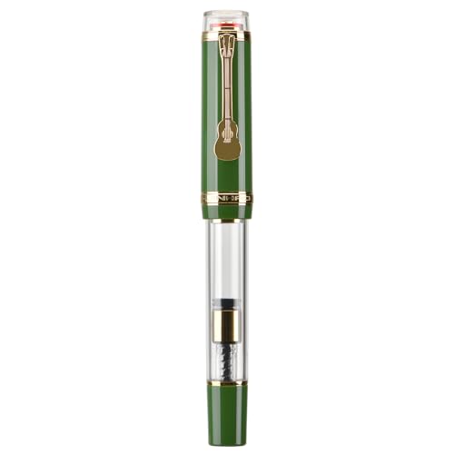 Jinhao 1935 Tiandao Füllfederhalter, Size 8 mittlere Feder, goldener Gitarrenclip, grünes und transparentes Acryl mit Konverter Jinhao 1935 Tiandao Füllfederhalter, Size 8 mittlere Feder, goldener Gitarrenclip, grünes und transparentes Acryl mit Konverter von erofa