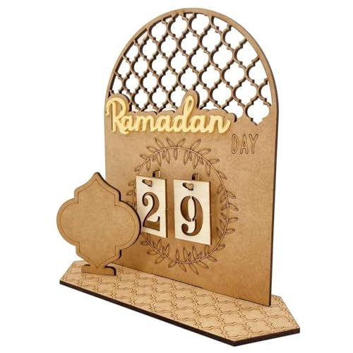 Ramadan Kalender aus Holz 2024 Dekoration Rustikaler 30 Tage Countdown Ramadan Kalender Kinder Ramadan Adventskalender Eid Ramadan Kalender Elegante Mubarak Ramadan Deko von errcom