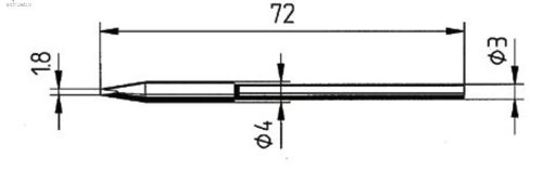 ERSA Dauerlötspitze gerade meißelförmig 1,8 mm 0212EDLF von ersa