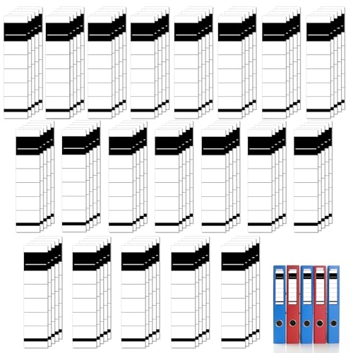 Ordner Beschriftung Selbstklebend Weiß Ordner Rückenschilder Selbstklebend Schmal Ordnerrücken Aufkleber Ordnerrückenschild Selbstklebend für Schmale Ordner 3.6*19cm für 5cm Schmale Ordner (100 Stück) von ertlutw
