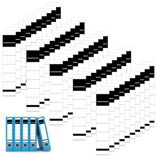 Ordner Etiketten Selbstklebend Ordnerrücken Selbstklebend Schmal Ordnerrücken Aufkleber Ordnerrücken zum Einstecken Weiß Ordner Rückenschilder Ordneretiketten 3.6*19cm für 5cm Schmale Ordner(50 Stück) von ertlutw