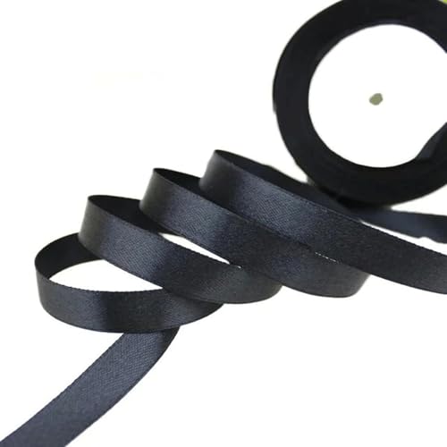 esmen Satinband, 22 Meter/Rolle, schwarz, einseitig, 2 cm breit, Stoffband für Geschenkverpackungen, Happy Birthday, Party-Dekorationen von esmen