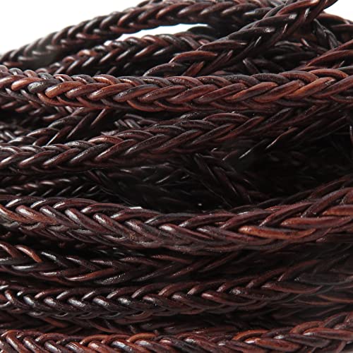 esnado Lederband quadratisch geflochten | 3 mm | Farbe: Antik Braun | Länge: 2 Meter | ECHTES Leder - pflanzlich gegerbt | zum Basteln | Herstellung von Armbändern, Schmuck esnado Lederband quadratisch geflochten | 3 mm | Farbe: Antik Braun | Länge: 2 Meter | ECHTES Leder - pflanzlich gegerbt | zum Basteln | Herstellung von Armbändern, Schmuck von esnado