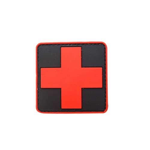 Medic Red Cross Armband Tactical 3D Cross Patch Gummi -Armband -Badge Weiß rot 1pc rot von eurNhrN