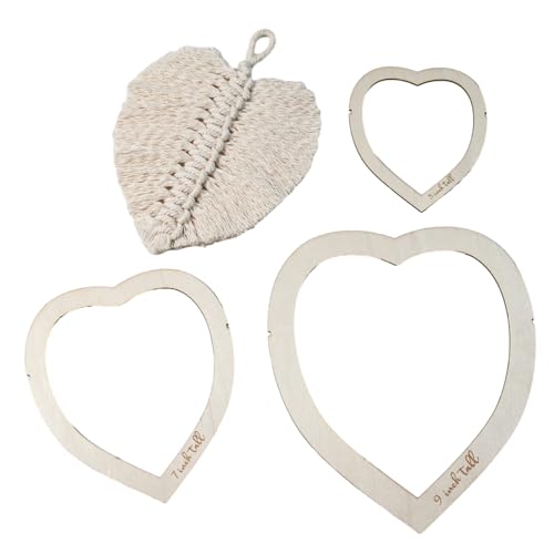 Vorlagen Makrameblattvorlage 3pcs unterschiedliche Größe Makrame Schneidvorlage Holz Makrame Schneidwerkzeug Makrame Lieferungen für wandhänge DIY BRAUCH MACHTEN LIEBE LEBLETTE von eurNhrN