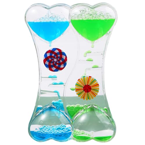 eurNhrN Flüssige Timer schwimmende Farbe Lava Flüssige Sensorische Timer Herzförmige Flüssigbewegung Bubble Timer Flüssige sensorische Spielzeugspiele Gegenstände von eurNhrN