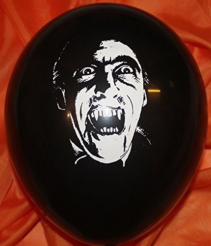 10 Halloween Luftballons, Luftballon Party Deko (Dracula) von eventkauf