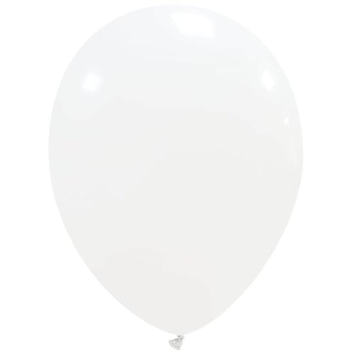 Luftballons Latex, 100 Stück, für Geburtstag, Hochzeit, Abschluss. (Weiss) von eventkauf