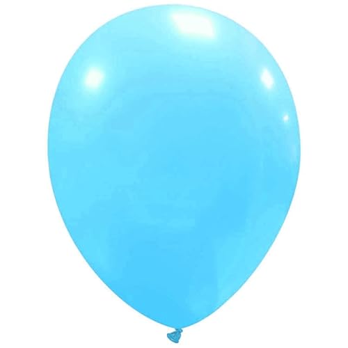 Luftballons Latex, 100 Stück, für Geburtstag, Hochzeit, Abschluss. (hellblau) von eventkauf