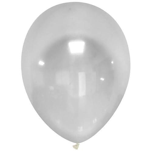 Luftballons Latex, 100 Stück, für Geburtstag, Hochzeit, Abschluss. (transparent) von eventkauf