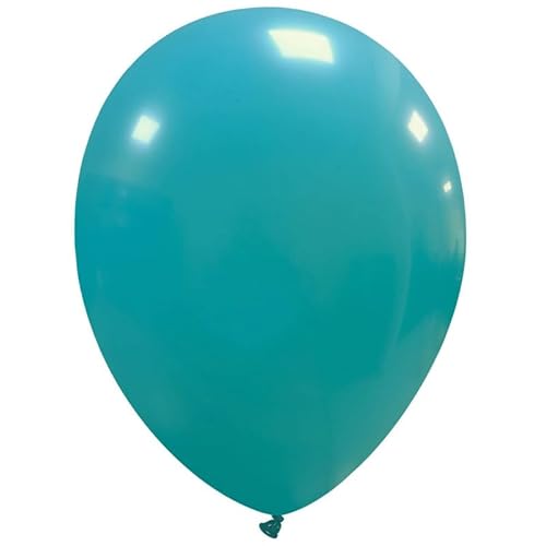 Luftballons Latex, 100 Stück, für Geburtstag, Hochzeit, Abschluss. (türkisblau) von eventkauf