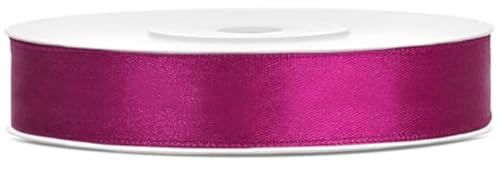 Satinband 25m x 12mm Dekoband Geschenkband (Fuchsia) von eventkauf