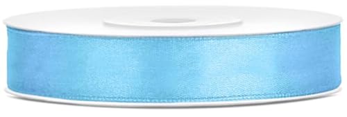 Satinband 25m x 12mm Dekoband Geschenkband (Hellblau) von eventkauf