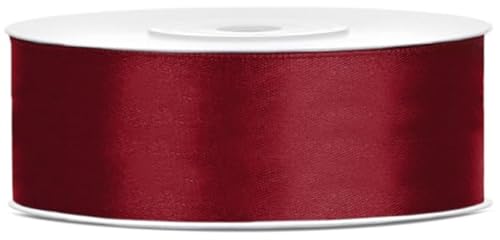 Satinband 25m x 25mm Dekoband Geschenkband (Bordeaux) von eventkauf