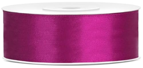 Satinband 25m x 25mm Dekoband Geschenkband (Fuchsia) von eventkauf