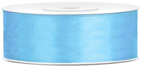 Satinband 25m x 25mm Dekoband Geschenkband (Hellblau) von eventkauf