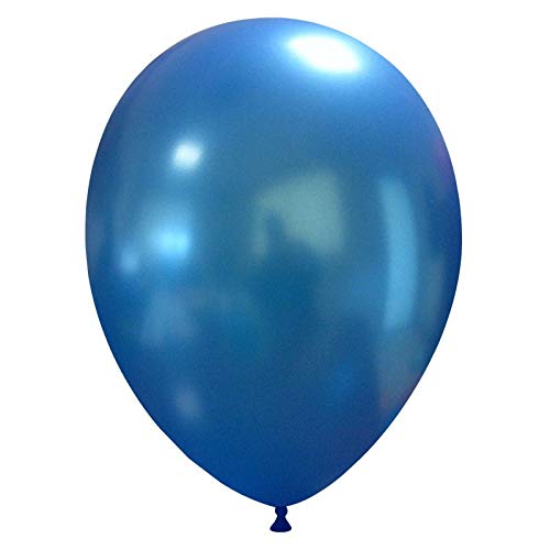 eventkauf 100 große metallic Luftballons (Farbe wählbar) (Blau) von eventkauf