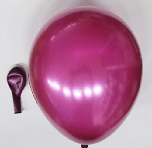 eventkauf 100 kleine Luftballons metallic/Pastell (Farbe wählbar) (Bordeaux, metallic) von eventkauf