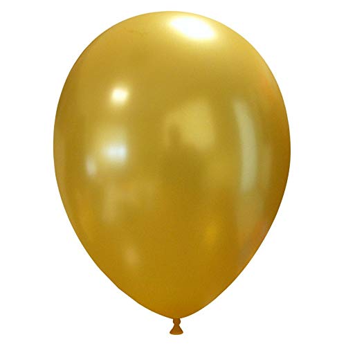 eventkauf 50 kleine Luftballons metallic/Pastell (Farbe wählbar) (Gold, metallic) von eventkauf