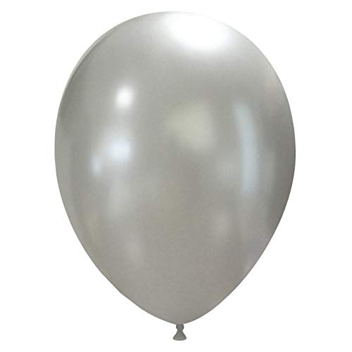 eventkauf 50 kleine Luftballons metallic/Pastell (Farbe wählbar) (Grau, metallic) von eventkauf