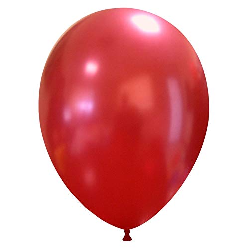 eventkauf 50 kleine Luftballons metallic/Pastell (Farbe wählbar) (Rot, metallic) von eventkauf