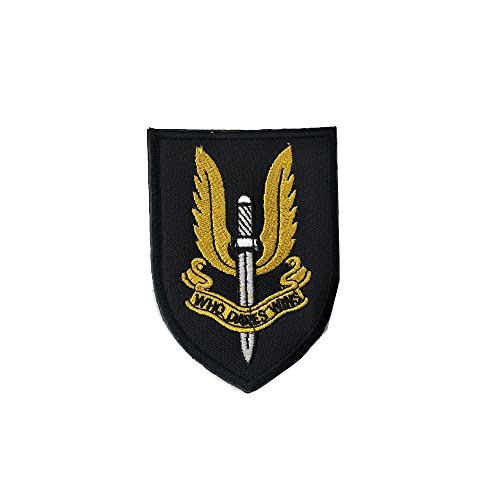 ewkft SAS British Special Air Service UK Call of Duty Aufnäher, 1 Stück, Rund, Embroidered Patch, Patch, Aufnäher mit Klettrückseite von ewkft