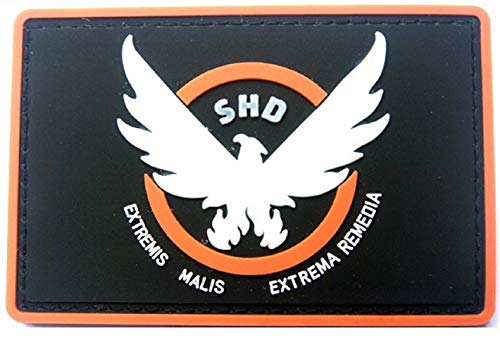 The Game Rubber Patches The S-H-D Badge Morale PVC Patch (Länge 9,9 cm x Breite 2,6) von ewkft