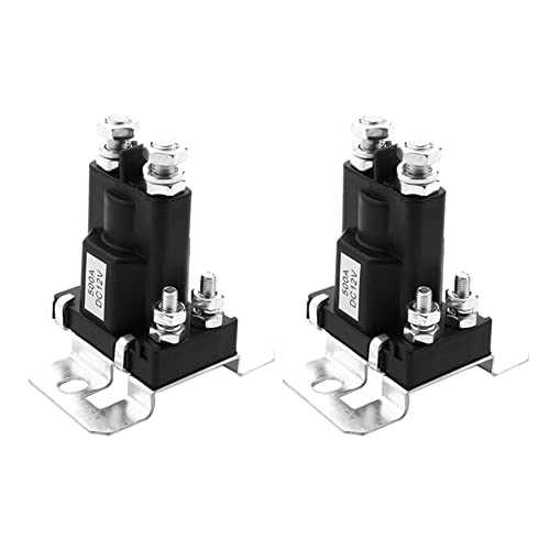 eyYvxmep 2 StüCk 4 Klemmen 12V 500A Autostartrelais Doppelbatterietrenner Autostartmagnetrelais Auto ein/Aus von eyYvxmep