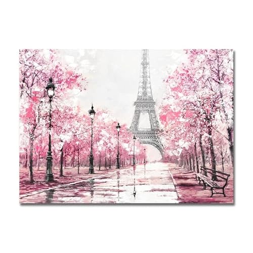 fairfocus Bild Gross Wohnzimmer Wandbilder Wohnzimmer Groß Paris Tower Poster Paris Street View Rosa Wandkunst Leinwand Gemälde für Wohnzimmer Wandbilder Wohnkultur von fairfocus