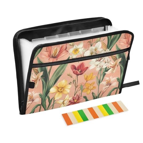 Amaryllis Fächermappe mit Frühlingsblumen, Narzissen, A4-Größe, erweiterbare Mappe mit Taschen, Hängeregistraturtaschen, Dokumentenmappe für medizinische Referenzen Amaryllis Fächermappe mit Frühlingsblumen, Narzissen, A4-Größe, erweiterbare Mappe mit Taschen, Hängeregistraturtaschen, Dokumentenmappe für medizinische Referenzen von famyily