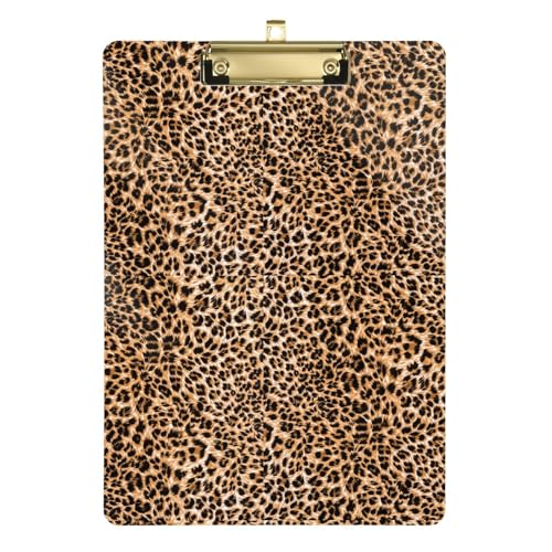 Braune ästhetische, einzigartige Beauty-Leoparden-Clipboards, Still-Klemmbrett, cooles Klemmbrett, flaches Klemmbrett, Loch für Krankenschwestern, Schule, 31,8 x 22,9 cm von famyily