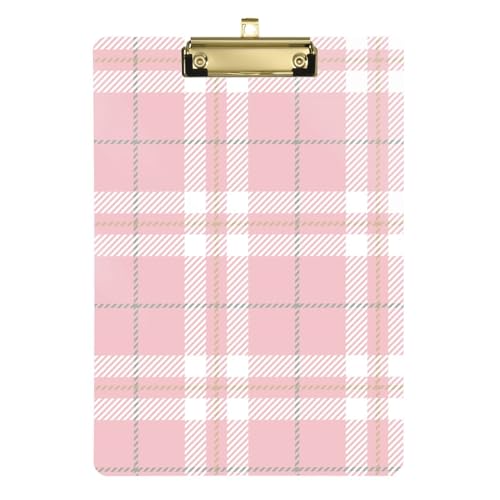 Buffalo Plaid Check Tartan Schottland Pfirsich Klemmbrett Legal Size Klemmbrett Bild Clip Boards Klemmbretter für Klassenzimmer für Tierärzte Taktische 31,8 x 22,9 cm von famyily