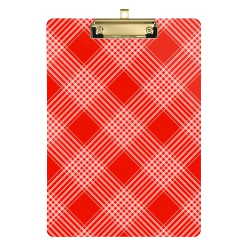 Buffalo Plaid Schottenkaro-Klemmbrett Schottland Rot Metall Klemmbrett Klemmbrett Metall Wissenschaft Klemmbrett für Ingenieur Klassenzimmer 31,8 x 22,9 cm von famyily