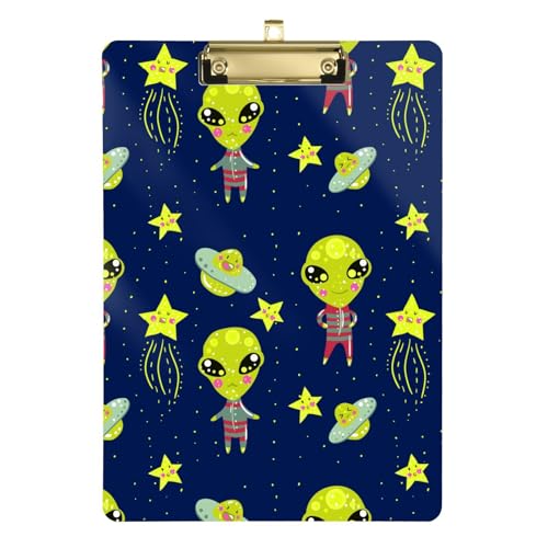 Cartoon Cute Boy Planet Space md Pocket Nursing Klemmbrett Hartbrett für Lehrer, Krankenpflege, Größe 22,9 x 30,5 cm von famyily